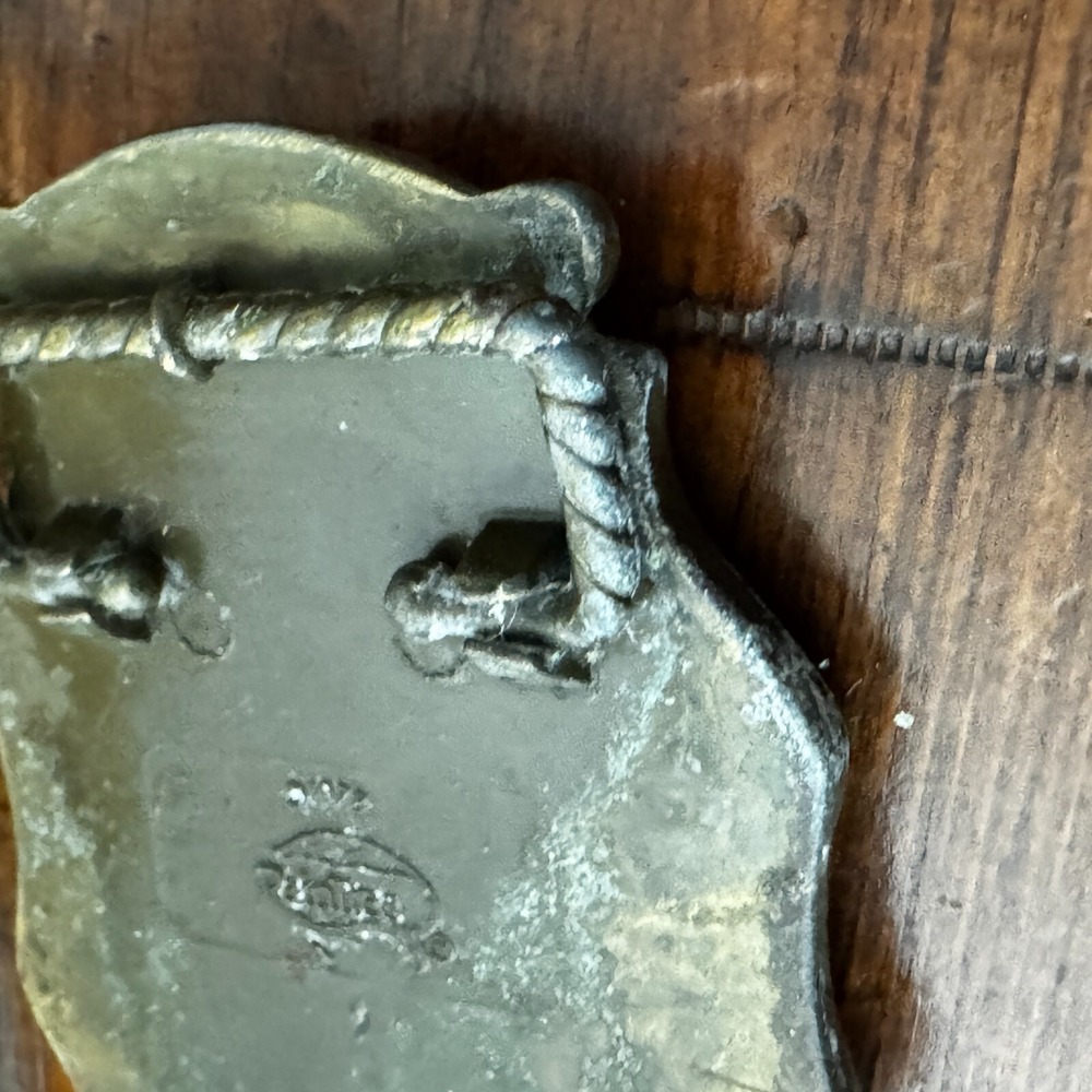 1978 Raintree Harley Davidson 75th Anniversary Enamel Belt Buckle Eagle Flag - Picture 15 of 16